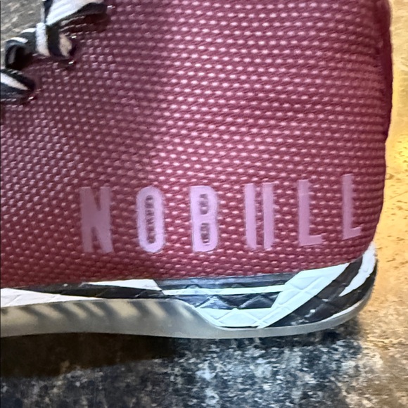NOBULL Burgundy Athletic Shoes with Zebra Accents - Picture 4 of 6